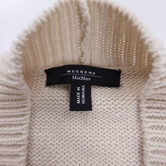 MAXMARA Road Trip Cardigan Intarsia Embroidered Western Boho Novelty Rib Sweater - Picture 2 of 13